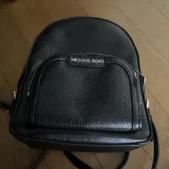 MICHAEL KORS ブラックレザーバックパック
