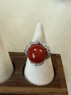 最高峰☆超特大 血赤珊瑚 リング 15.5×21mm Pt900 13.7g - メルカリ
