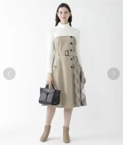 美品♡バーバリーブルーレーベル クレストブリッジニットワンピース　ベージュ