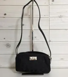 ★No28953 美品 アイグナー レザー ナイロン ショルダー バッグ