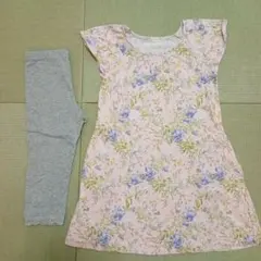 【美品】120cm ユニクロ　ワンピース&レギンス