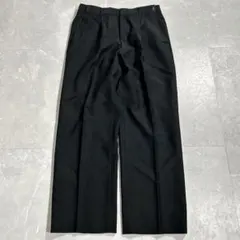 90s vintage ウール タック ワイドスラックス ブラック バギー 古着