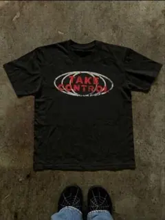 ロゴプリント 半袖Tシャツ ブラック オーバーサイズ Y2K