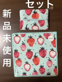 FEILER ストロベリードット　ハンカチ+ティッシュポーチ　フェイラー