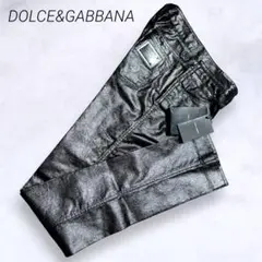 【新品未使用】DOLCE&GABBANAグレーシルバーコーティングパンツ38のサムネイル