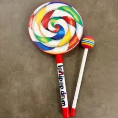 ■ロリポップドラム 太鼓 おもちゃ スティック付 知育玩具 リズム遊びaのサムネイル