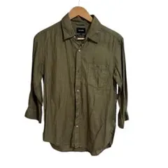 BEAMS オリーブ色 ７部丈　シャツ Sサイズのサムネイル