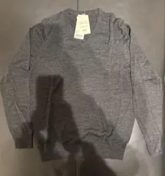 UNIQLO エクストラファインメリノ Vネックセーター M ダークグレー