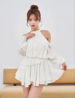 ダーリッチ ボリュームシフォンミニワンピース