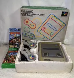 スーパーファミコン 本体 箱ケース入りソフト2点 Nintendo