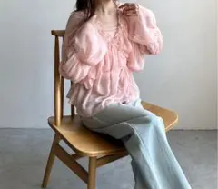 Olu. カシュクールシャーリングシアーブラウス