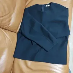 Uniqlo U ダブルフェイスプルオーバー L 黒