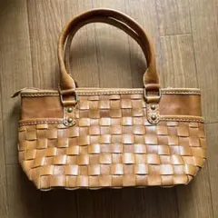 ズッケロ◎zucchero filato ブラウンレザー トートバッグナチュラル