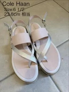 美品✨COLE HAAN GRANDSERIES サンダル ピンク シルバーのサムネイル
