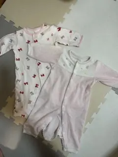 ロンパース　女の子　2枚セット　ファミリア/ミキハウス