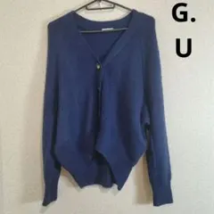 AB0329 GU ドルマンコクーンカーディガン(長袖)AM ネイビー Mサイズ