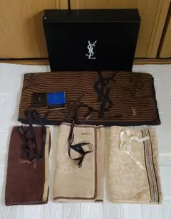 イヴサンローラン　タオル4点フルセット 　YSL　バスタオルなど！　​箱リボン付
