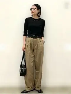 チノバレルレッグタックパンツ