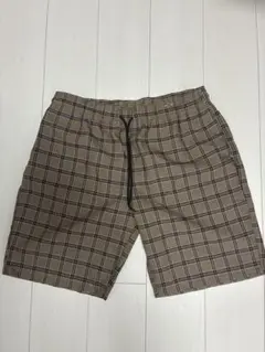 BACK NUMBER チェック柄ショートパンツ