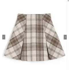 【値下げ中‼️】GRL インパン裏地付きチェック柄プリーツスカート[tu963]