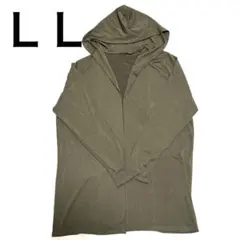 ロングカーディガン ＬＬ フード付き大きいサイズ