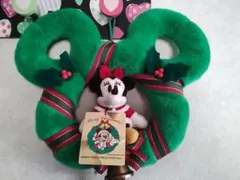 ミッキー型クリスマスリース 、ミニーマウス付き、タグ付き未使用品、即発送♡