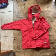 mont-bell 赤 フード付きレインジャケット・パンツセット