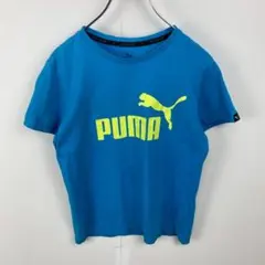 訳あり PUMA プーマ Tシャツ カットソー デカロゴ 半袖 キッズ 140