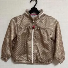 familiar ドット柄　ジャンパー　 110cm ベージュ　春　秋　フード