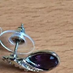 14金ホワイトゴールドフィドル ピアス