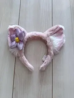 リーナベル　猫耳デザイン ヘアバンド 花飾り付き