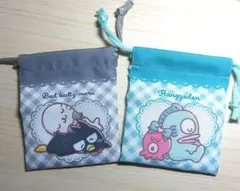 Sanrio 巾着袋 2枚セット バッドばつ丸 ハンギョドン