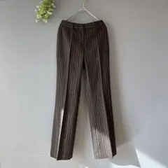 セオリー［S］上品クラシカル◎センタープレス◎ウール混◎ストライプ柄スラックス