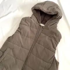 ベスト　レディース　ブラウン　フード付き　LL ★美品★