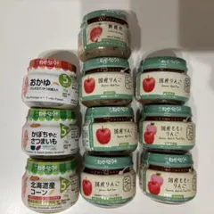 キューピーベビーフード　離乳食　国産りんご　国産ももとりんご　おかゆ　鯛雑炊　瓶