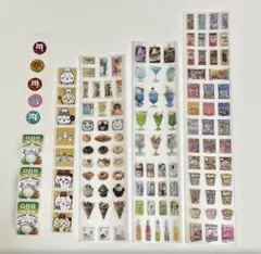 (17)おすそ分け シール 食べ物 飲み物 スイーツ 3シート 韓国 パッケージ