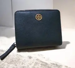 お値下げ中！！　Tory Burch ダークグリーン 二つ折り財布のサムネイル