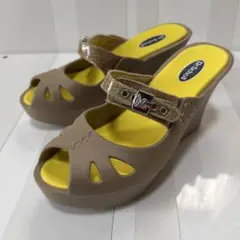 未使用級✴︎Dr. Scholl ウェッジソールサンダル ベージュ イエロ［黄色］のサムネイル