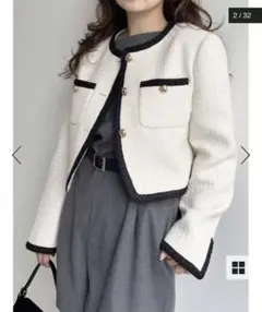 LILY BROWN ツイードショートジャケット