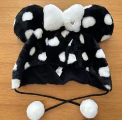 米妮粉絲帽 黑色圓點