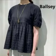 新品 Ballsey ボールジィ ジャージコンビ ペプラムプルオーバー ブラック ボールジィ Ballsey ジャージコンビ ペプラムプルオーバー （19
