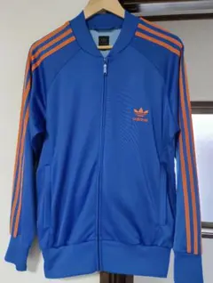 adidas 青/オレンジ ジャージ 美品 atp size.O表記