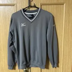 Mizuno グレー Vネック 長袖　トレーナー