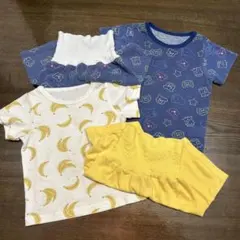 [西松屋]動物 バナナ半袖パジャマ 2点セット 80cm