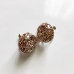 イヤリング ゴールド ラメ ホログラム