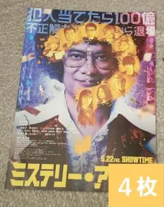 映画 ミステリー・アリーナ フライヤー2枚、ラミネート加工あり