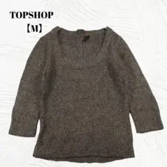 美品✨️TOPSHOP　トップショップ【M】ラメ混 バックジップ ニットトップスのサムネイル