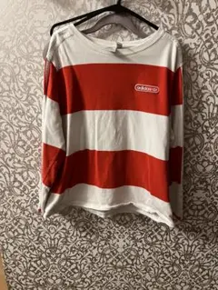 adidas ストライプ 長袖Tシャツ