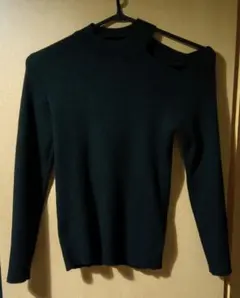 INGNI(イング)ショルダーカットリブニット　ブラック