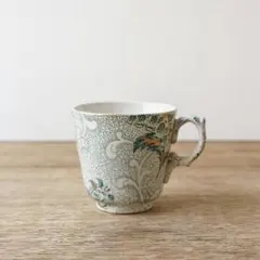 希少　美品　クレイユモントロー　鈴蘭　ボウル　フランスアンティーク 希少 クレイユモントロー カフェオレボウル 鈴蘭 大 金彩 フランス